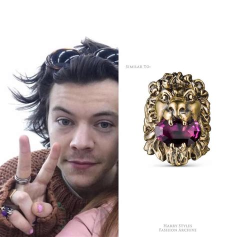 gucci lion ring|harry styles gucci lion ring.